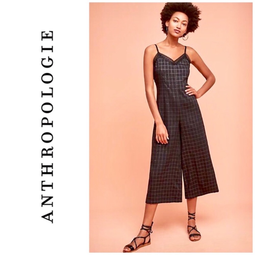 Corey Lynn Calter Anthro  Grid Wide Leg Jumpsuit